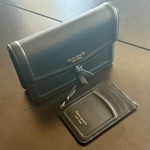 Kate Spade Black Leather Knot Crossbody